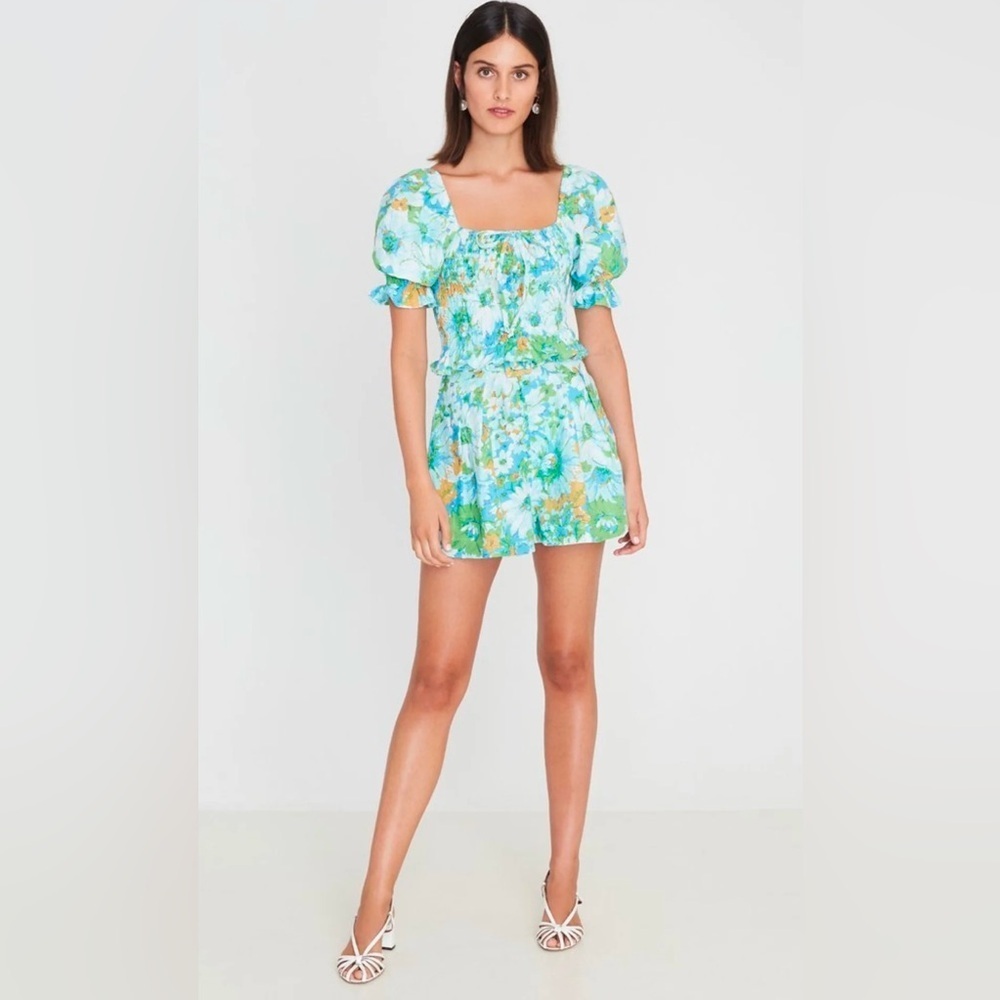 FAITHFULL THE BRAND Gardone Floral Lenora Top, Size 4